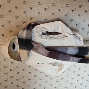 Burton Dry Ride Women's Light Cream Hooded Jacket Size M